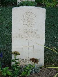 Salonika (Lembet Road) Military Cemetery - Barnsley, T